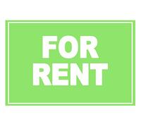 2 x FOR RENT - Green - Info Sign Label Removable Self Adhesive Waterproof Durable Vinyl Label Stickers 225mm x 160mm