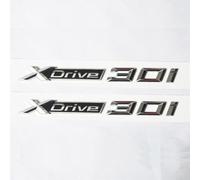 2 x for XDrive 30i Car Emblems X Drive 30i Lettering Badge Side Chrome Sticker Replacement for BMW X3 X5 X6 X7