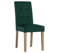 2 x Forest Green Fabric Dining Chair
