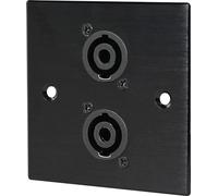 2 x Four Pole Speaker Socket Wall Plate