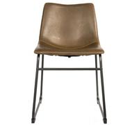 2 x Fremont Chestnut Vintage Leather Dining Chair