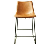 2 x Fremont Tan Vintage Leather Counter Stool