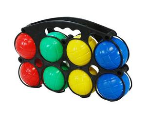 2 x FRENCH BOULES PETANQUE SET 8 PLASTIC BALLS JACK WITH CARRY CASE NEW