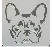 2 x French Bull dog Frenchie Mylar 350 mcg plastic stencil sheet for greeting card making/wall border/craft/hobby 4" high bullodg