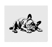 2 x 'French Bulldog Sleeping' Microfibre Lens/Glasses Cleaning Cloths (LC00032486)