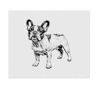 2 x 'French Bulldog Standing' Microfibre Lens/Glasses Cleaning Cloths (LC00028151)