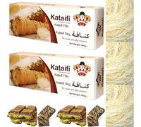 2 X [Fresh Guarantee] ZAAD ARABIC STYLE Premium Fresh Kataifi Kadayif Shredded Fillo Dough Pastry Kadaifi Threads Taze Kadayıf for Dubai Chocolate 400 Gr