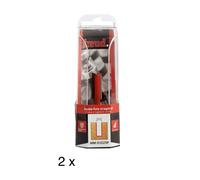 2 x FREUD F03FR00332 DOUBLE FLUTE STRAIGHT ROUTER BIT 1/4 in 10x25.4mm MM-01025P