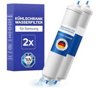 2 x Fridge Water Filter - Compatible with Samsung DA29-10105J, HAFEX/EXP, WSF-100, LG, Haier & More - Fridge Filter - Reduces Limescale, Chlorine & Impurities