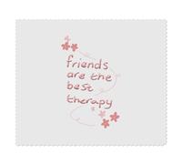 2 x 'Friends Are The Best Therapy ' Microfibre Lens/Glasses Cleaning Cloths (LC00030352)
