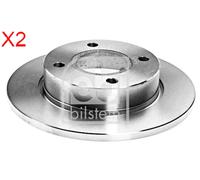 2 X Front Brake Disc FEBI Fits FORD Escort 81 95 V VI Fiesta III Orion 1107767