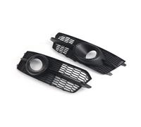 2 X Front Bumper Fog Light Grille Lamps Mask Cover Compatible With AUDI A6 C7 A6L S-Line 2015-2018 4G0807681AG,4G0807682AG(With Black)