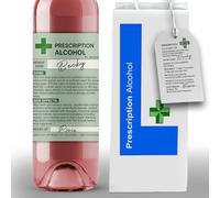 2 x Funny Prescription Alcohol/Wine Label & Gift Bag & Tag Premium Quality Funny Gifts for Women and Men Teacher, Prosecco Birthday Christmas Dad Mum Gifts Joke Pranks Unusual Gifts Secret Santa