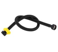 2 x G1/2 Black Nylon Water Inlet Hoses，Braided Water Supply，150cm | hand-tighten nut, flexiblePVC,Suitable for faucets, toilet connection hoses, and kitchen and bathroom faucet mixer hoses