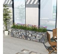 2 X Gabion Stone Wire Dia 4mm Mesh Size 10 X 5Cm Galvanized 100 X 30 X 30Cm Ggb233 (2 X Ggb133)
