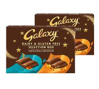 2 x Galaxy Dairy & Gluten Free Selection Box 160g, Salted Caramel and Honeycomb Chocolate Bars with Hazelnut Paste - Best For Christmas 2025.