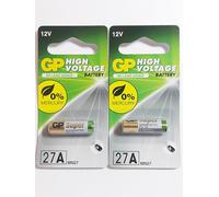 2 x GARAGE DOOR GATE REMOTE ALKALINE BATTERIES GP27A GP 27A