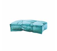 2 x Garden Booster Cushions & Inserts - Colourful, Comfortable & Machine Washable Outdoor Floor Pillow or Furniture Seat Pad with Water Resistant Fabric & Carry Handle - Each 51 x 51 x 10cm, Aqua Blue