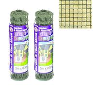 2 X Gardman 50mm Garden Plant Mesh Fence Green Plant Support 69030 0.5M X 5M