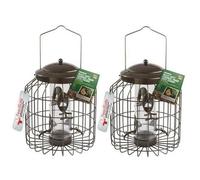 2 X Gardman Heavy Duty Squirrel Proof Fort Wild Bird Seed Feeder Steel A01820
