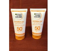 2 x Garnier Ambre Solaire Hydra 24 Protect SPF50+ Sun Lotion 50ml