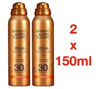 2 x Garnier Ambre Solaire Ideal Bronze Face And Body Mist SPF30 150ml