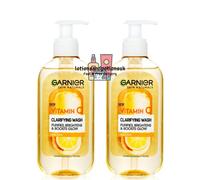 2 x Garnier Skinactive VITAMIN C Clarifying Facial Face Wash 200ml