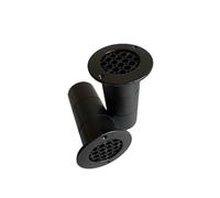 2 x Gas Drop Vent Caravan Motorhome Van Conversion 120mm x 75mm with Cut Out Markers Black Self Build