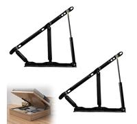 2 x gas lift, gas pressure damper 900N/PC pneumatic bed lifting mechanism, lifting hinges 92 kg, gas spring cabinet hinges for heavy bed boxes