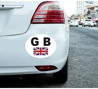 2 x GB Car Stickers Union Jack Flag Oval Vinyl Decal Car, Van, Lorry Self-Adhesive