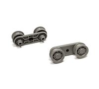 2 x Genuine BEKO Dishwasher Rail Drawer Loading Rack Wheels 1752600400
