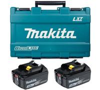 2 X Genuine Makita Bl1830 18V 3.0Ah Li-Ion Lxt Lithium Ion Battery + Carry Case By Buyaparcel