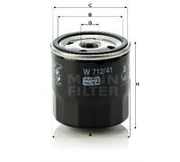 2 X GENUINE MANN W712/41 OIL FILTER (GM 1.7 Diesel - Low Blow) SAME DAY DISPATCH