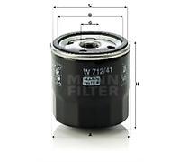 2 X GENUINE MANN W712/41 OIL FILTER (GM 1.7 Diesel - Low Blow) SAME DAY DISPATCH