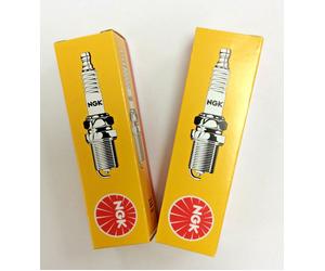 2 x GENUINE NGK BR2LM SPARK PLUG LAWNMOWER CHAINSAW TRACTOR GENERATOR resistor