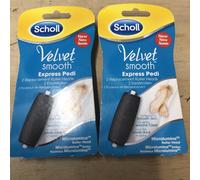 Scholl 2x Velvet Smooth Express Pedi Refill Rolls Strong Replacement 2 Pack