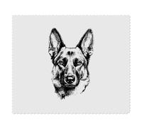 2 x 'German Shepherd Portrait' Microfibre Lens/Glasses Cleaning Cloths (LC00032014)