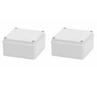 Gewiss GW44204 Junction Box With Plain Screwed Lid - IP56 - Internal Dimensions 100X100X50 - Smooth Walls - Grey Ral 7035