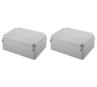 2 x Gewiss GW44208 IP56 Plastic Enclosures IP56 240mm x 190mm x 90mm (Grey)