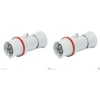Gewiss GW60020H Straight Plug HP - IP44/IP54 - 3P+N+E 32A 380-415V 50/60Hz - Red - 6H - Screw Wiring