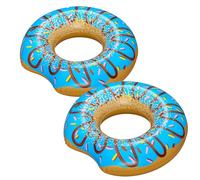 2 x Giant XL Inflatable Donut Tube Swim Ring 42" Pool Beach Swimming Float Toy