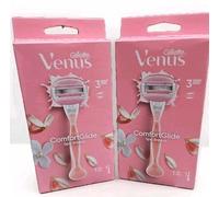 2 x Gillette Venus Comfortglide Spa Breeze Razor With 1 Blade/Flexible - 2 packs
