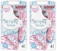 2 x Gillette Venus Simple 3-Blade Disposable Razors - 4 Pack - Women's shaving