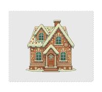 2 x 'Gingerbread House' Microfibre Lens/Glasses Cleaning Cloths (LC00029530)