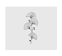 2 x 'Ginkgo Biloba Leaf' Microfibre Lens/Glasses Cleaning Cloths (LC00026959)
