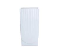 2 x Gisela Graham White Art Deco Style Ceramic Dec. Vase Orn, (Large)