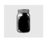 2 x 'Glass Jar with a Screw On Lid' Microfibre Lens/Glasses Cleaning Cloths (LC00032550)