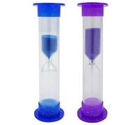 2 x Glitter Timer - 2 Minute Sand Toothbrush Timers (Blue & Purple)