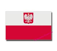 2 x Glossy Vinyl Stickers - Poland Polska Polish Flag Sticker Gift Idea #0031 (As shown.)