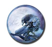 2 x Glossy Vinyl Stickers - Raven Crow Bird Cool Laptop iPad Decal #4002 (10cm x 10cm)